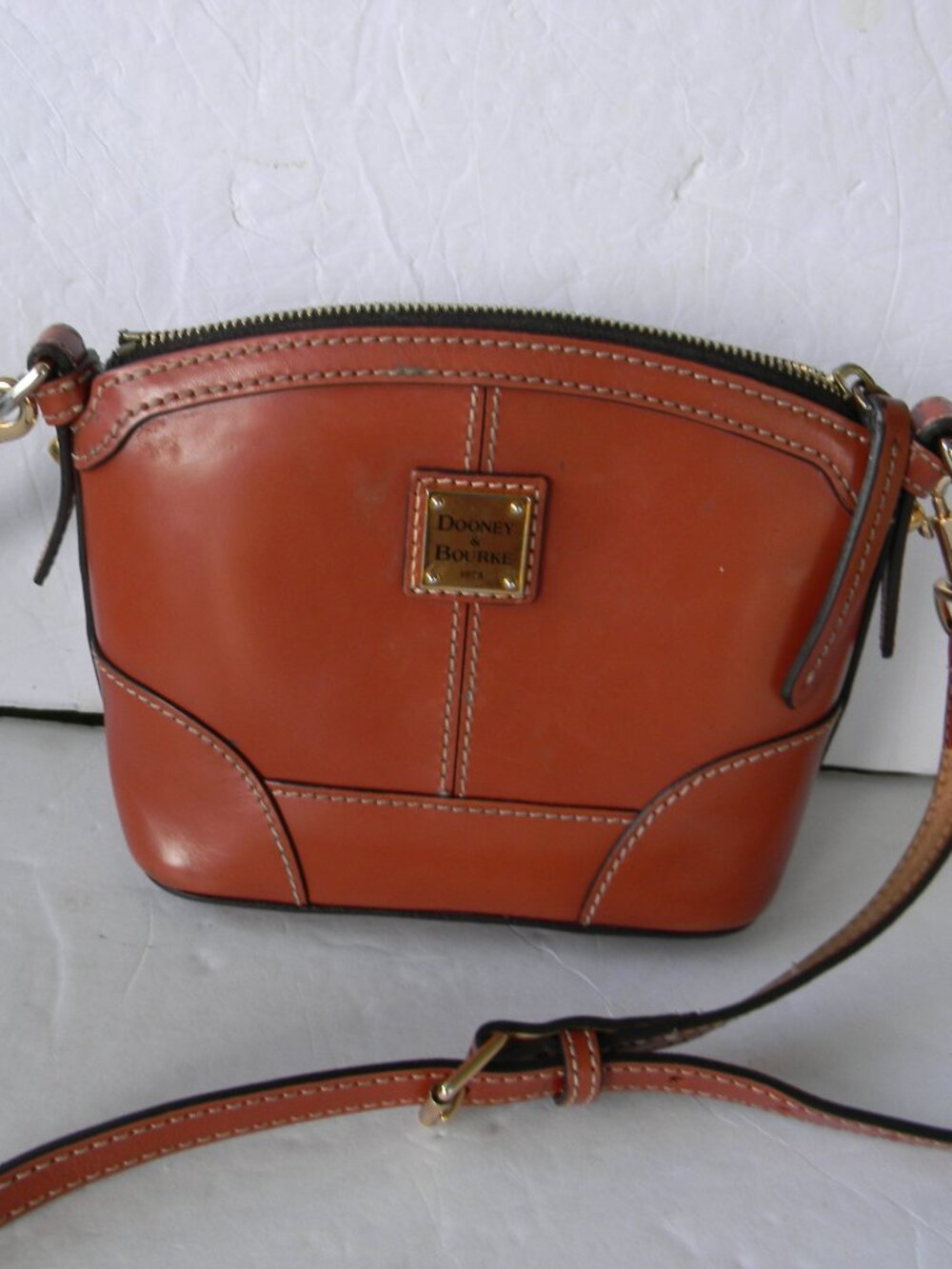 Dooney & Bourke Tan DOMED SMALL/MINI Selleria  Leather Crossbody Shoulder BAG